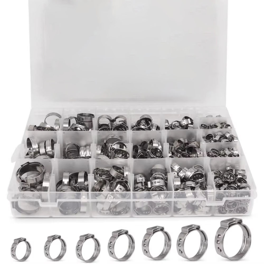 Hose Clamp Assorted - Набор из 170 шт. одинарных хомутов