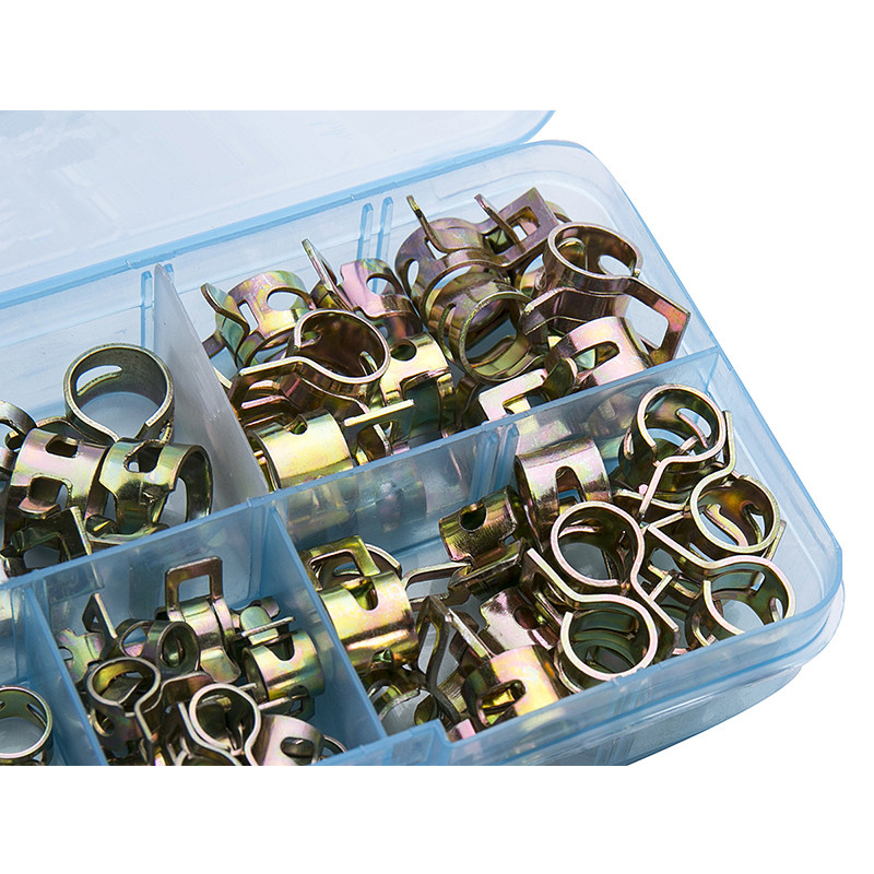 Hose Clamp Assorted - 75 шт./компл. 6-10 мм пружинный мазут