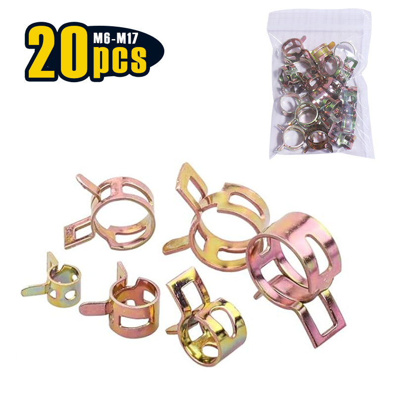 Hose Clamp Assorted - 20 шт. 6-17 мм наборы пружинных
