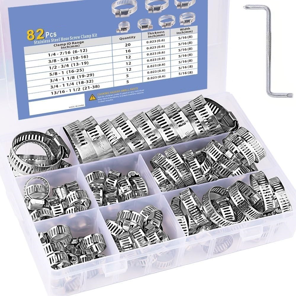 Hose Clamp Assorted - Набор из 82 хомутов для шлангов