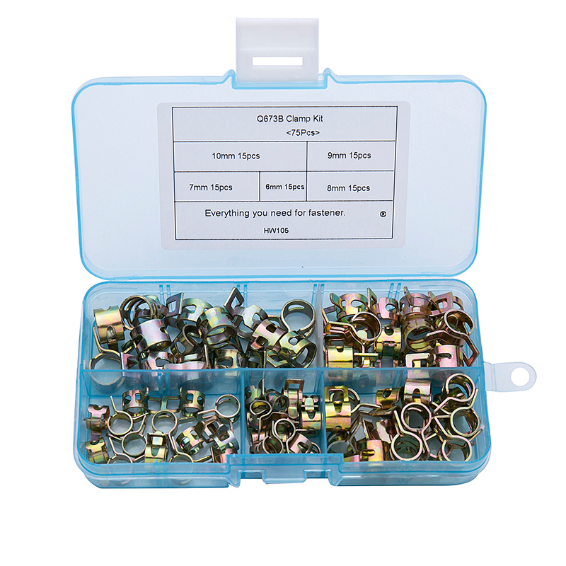 75 шт./компл. 6-10 мм пружинны – обзор и цена Hose Clamp Assorted