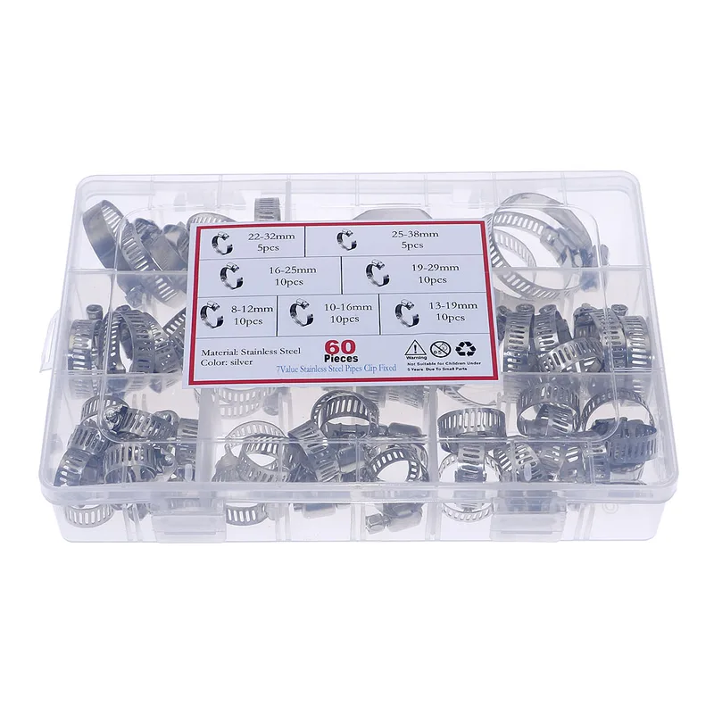 Набор из 60 регулируемых зажим – обзор и цена Hose Clamp Assorted