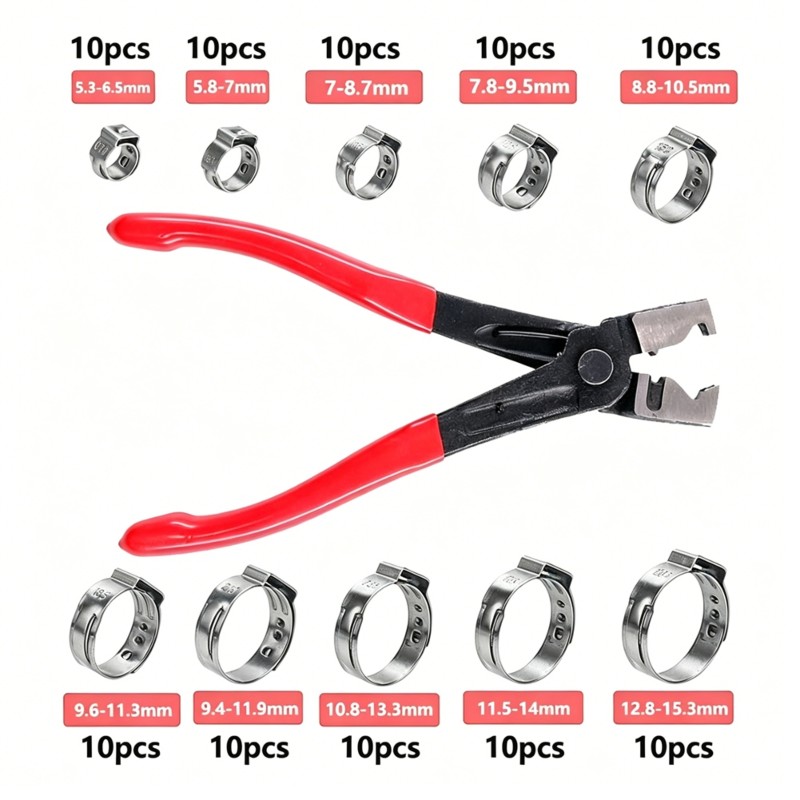 AB46-Комплект автомобильных хо – обзор и цена Hose Clamp Assorted