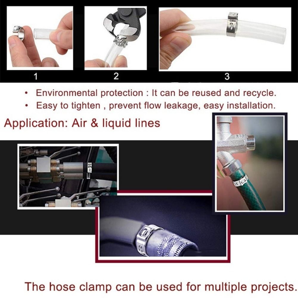 10 шт., 5,3-31 мм, хомут для ш – обзор и цена Hose Clamp Assorted