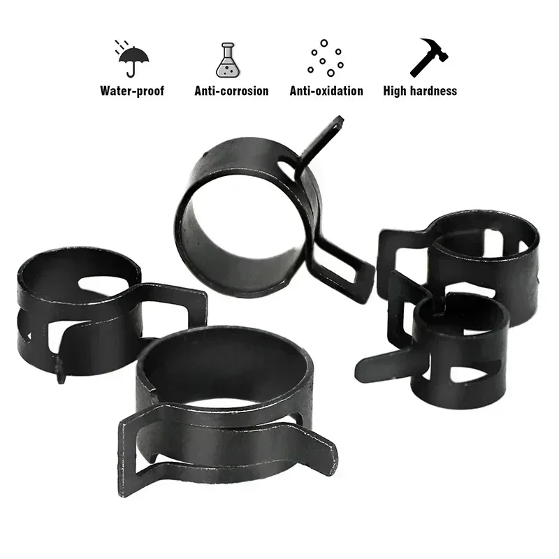 140 шт. 6-22 мм, черный Q673B, – обзор и цена Hose Clamp Assorted